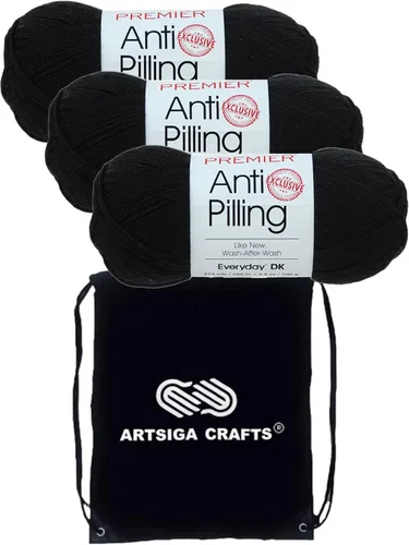 Miniatura 8 de Premier Yarns Anti-Pilling Everyday DK Solids Mist 1107-24 (6 madejas, el mismo lote de tinte) DK Light Worsted #3 Hilo acrílico antibolitas