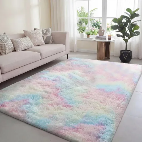 Miniatura 15 de Poboton Alfombras de área lavables a máquina de 8 x 10 pies para sala de estar, dormitorio, alfombra suave y esponjosa, alfombra de suelo