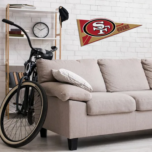 Miniatura 3 de Rico Industries Banderín de fieltro suave con corte en forma de fútbol americano de la NFL - Fácil de colgar - Decoración del hogar
