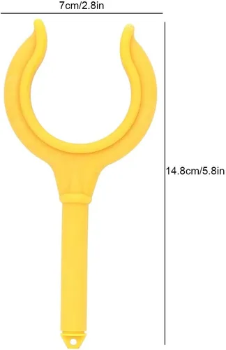 Miniatura 6 de Milltrip 2 unids Boat Oar Lock Fishing Rod Holder Soporte Marine Rubber Dinghy Accesorios (Amarillo)