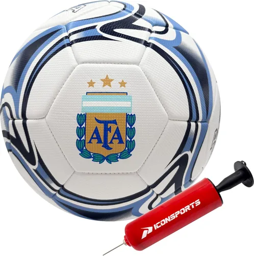 Miniatura 11 de Icon Sports Balón de fútbol de la Asociación Argentina de Fútbol con licencia Messi-Blanco