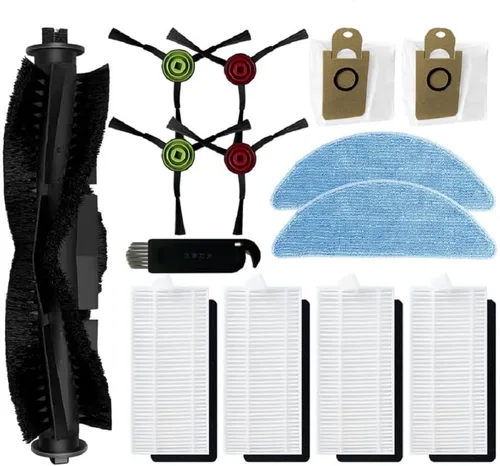 Repuesto de cepillo lateral principal, filtro Hepa, bolsa de polvo, fregona compatible con HONITURE Q6 SE robot aspirador piezas de repuesto (juego
