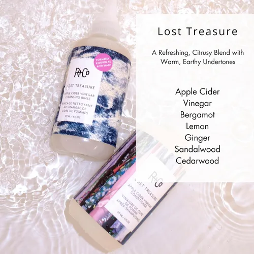 Miniatura 4 de R+Co Lost Treasure - Juego de enjuague capilar con vinagre de sidra de manzana y acondicionador, tratamiento capilar que aumenta el brillo para un