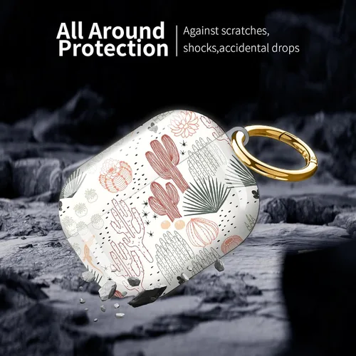 Miniatura 4 de Compatible con AirPod Pro 3 (2025), bonita funda para mujeres y hombres, protección completa, a prueba de golpes, con llavero, accesorios de funda