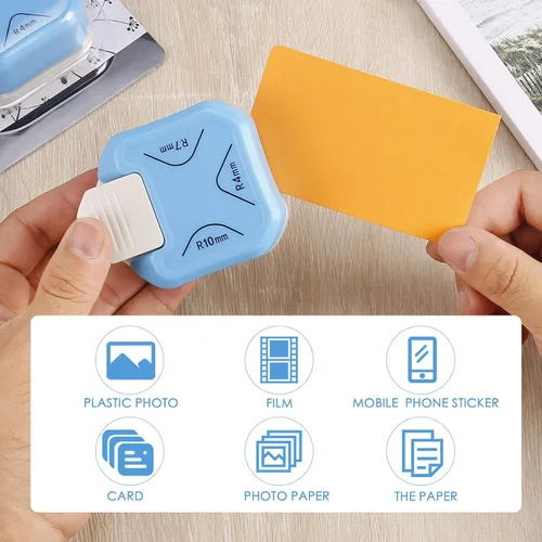 Miniatura 6 de MyArTool - Perforadora de esquinas 3 en 1, 4 mm, 7 mm, 10 mm, cortador de esquinas de 3 vías para manualidades de papel, laminado, proyectos
