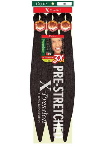 Miniatura 6 de Outre X-Pression Braid - Trenza preestirada 52" 3X, Negro jet 1