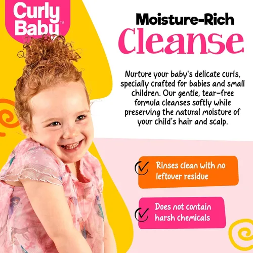 Miniatura 5 de Champú rizado, sin desgarros, probado por dermatólogos, hipoalergénico, sin fragancia para cabello rizado, rizado y enrollado, limpieza suave