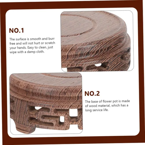 Miniatura 6 de DECHOUS Soporte de exhibición para taza de té, soporte de maceta para el hogar, maceta de madera, escritorio, 4 uds