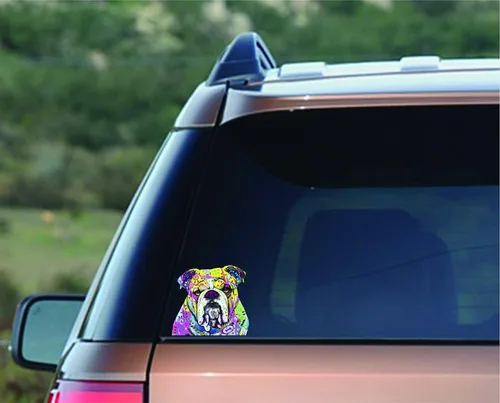 Miniatura 7 de Calcomanías de vinilo para auto con el texto "Enjoy It Dean Russo", Bulldog
