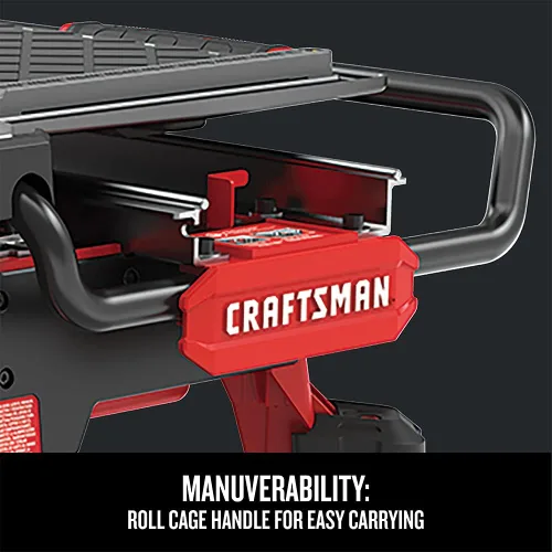 Miniatura 6 de CRAFTSMAN Cortador de azulejos V20, sierra para azulejos húmedos, carrito deslizante compacto, 7 pulgadas, inalámbrico, batería y cargador