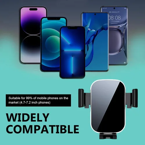 Miniatura 8 de Soporte para teléfono de automóvil, ABS antideslizante y antigolpes, soporte de teléfono para tablero de instrumentos, soporte de celular ajustable