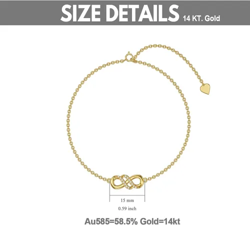Miniatura 3 de Pulsera de oro de 14 quilates, abalorios de perlas, regalos de joyería para mujeres y niñas