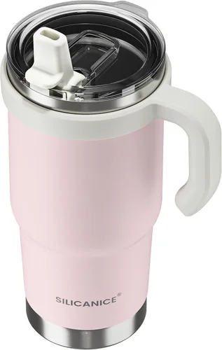 Para café helado y licuados de frutas – Nunca vuelvas a beber de una tapa mohosa: vaso higiénico de 24 onzas, tapa 100% a prueba de fugas y boquilla