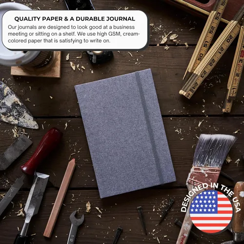 Miniatura 2 de Portage Cuaderno en Blanco de Tapa Dura con Papel Estético para Escritura y Diario – Libreta con Papel a Prueba de Manchas, Alto GSM, Cuaderno A5