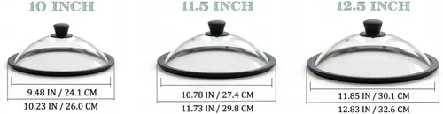 Miniatura 5 de OEC Cubierta de vidrio para microondas ventilada con mango de fácil agarre, 11.5 pulgadas (diámetro interior 10.7 pulgadas), vidrio templado