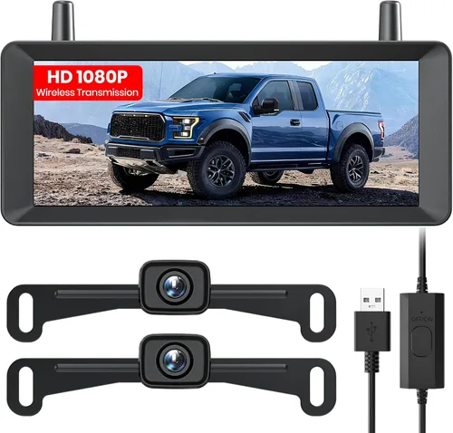 Miniatura 9 de AUTO-VOX CS-2 Cámara de respaldo inalámbrica con monitor de auto de 4.3", Sistema de cámara de respaldo de señal digital estable de fácil