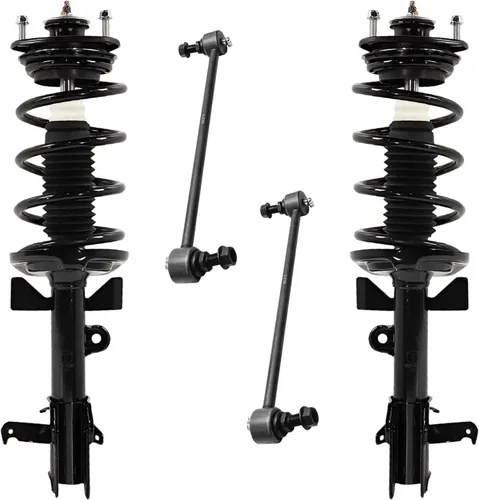 Miniatura 101 de Detroit Axle - Kit de puntales delanteros 2WD para Ford F-150 2005-2008 Lincoln Mark LT 2005-2008, 2 puntales con muelle helicoidal, 2 enlaces