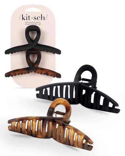 Miniatura 7 de Kitsch Pinzas grandes para el cabello para mujer, pinzas de pelo de moda, plástico mate, fácil agarre, perfectas para uso diario y ocasiones