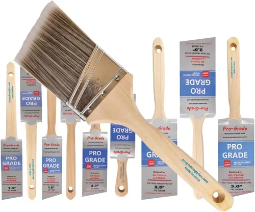 Paquete de 10 pinceles de pintura de alta calidad para pared o decoración de casa, ideal para pintores profesionales y propietarios de viviendas,