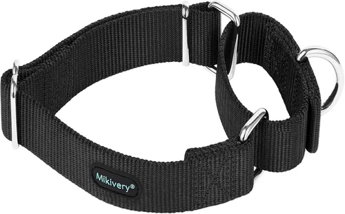 Miniatura 7 de Mikivery Martingale - Collar de nailon ajustable y de entrenamiento de seguridad, colorido y cómodo, con hebilla de metal, collares para mascotas