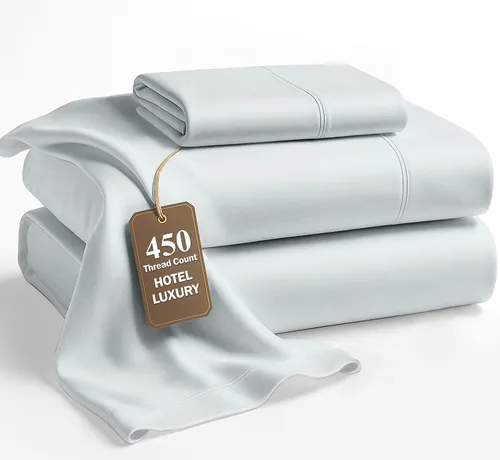 Miniatura 24 de LANE LINEN - Sábanas tamaño Split King para cama ajustable, 450 hilos, 100% algodón, 2 sábanas bajeras individuales XL, con bolsillo profundo, 05