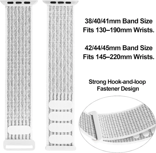 Miniatura 3 de Correa deportiva compatible con Apple Watch Band de 38 mm, 40 mm, 42 mm, 44 mm, iWatch Series 6 5 SE 4 3 2 1, correa de nailon con velcro