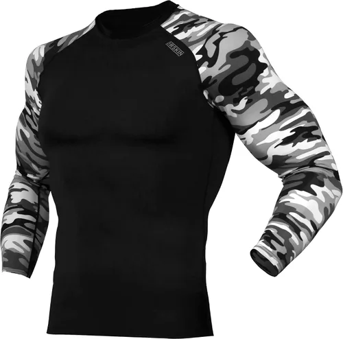 Miniatura 5 de DRSKIN Paquete de 4, 3 o 1 camiseta de compresión para hombre, manga larga, deportiva, capa base, entrenamiento, correr, atletismo, gimnasio