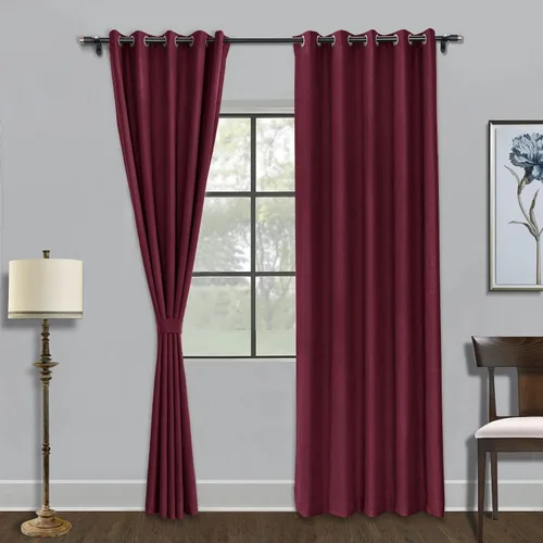 Miniatura 27 de Fcosie Cortinas opacas de 84 pulgadas de largo con textura de lino, con aislamiento térmico, con ojales en la parte superior con forro opaco blanco