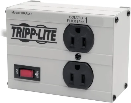 Tripp lite Isobar Barra protectora con salida de 8 contactos contra sobretensiones, con cable de 25 pies, enchufe de ángulo recto para diagnóstico