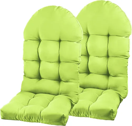 Miniatura 23 de Cojín para silla Adirondack, cojín para silla mecedora 44x19.4x4 pulgadas, cojines de respaldo alto para patio de arriba y abajo con lazos