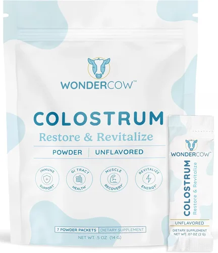 Miniatura 16 de WONDERCOW Polvo de Suplemento de Calostro para la Salud Intestinal, Apoyo Inmunológico, Recuperación Muscular y Bienestar Superalimento Natural