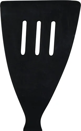 Miniatura 3 de Norpro 905 - Espátula de nailon de alta resistencia al calor, redonda ranurada, 11.5 pulgadas, color negra, Negro, 9.5 pulgadas, Negro
