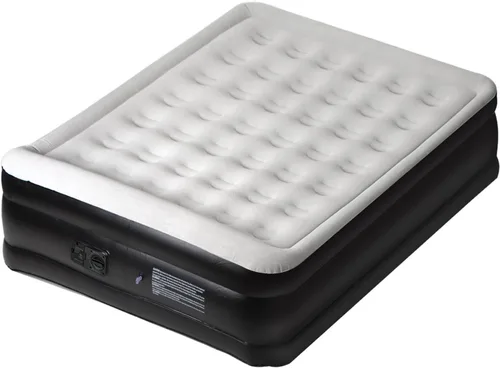 Panana Colchón de aire Queen con bomba eléctrica incorporada, altura de 18.5" Cama de aire hinchable cómoda para invitados con parte superior
