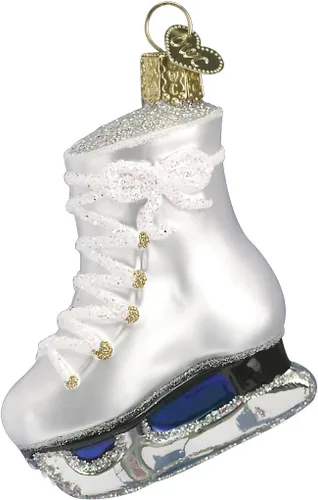 Miniatura 11 de Old World Christmas - Adorno de disco de hockey de vidrio soplado para árbol de Navidad, decoración festiva artesanal, colección deportiva