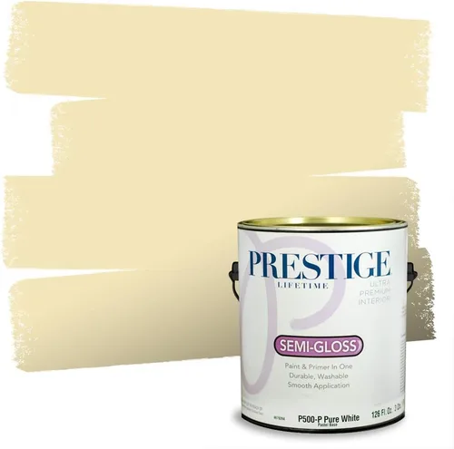 Miniatura 32 de PRESTIGE Paints Exterior Paint and Primer In One, 1-Gallon, Satin, Comparable Match of Benjamin Moore* Royal Linen* 931BM-PCM