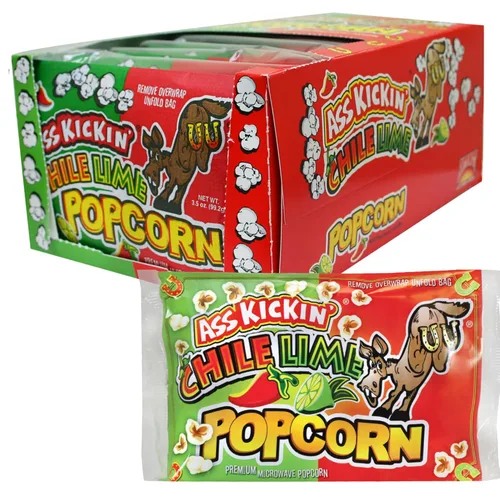 Miniatura 12 de KICKIN' Carolina Reaper - Palomitas de maíz para microondas con pimienta – Paquete de 6 – Palomitas de maíz gourmet picantes – Son una gran