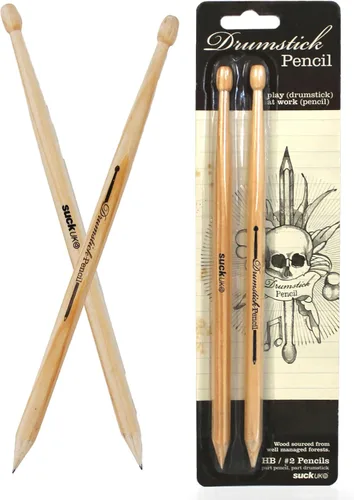 Miniatura 8 de Suck UK Bolígrafos en forma de baquetas - Regalos de batería originales para hombres y amantes de la música - Bolígrafo con forma de baqueta