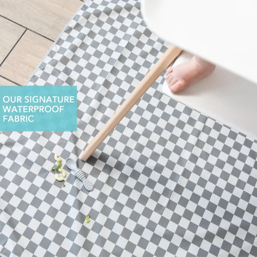 Miniatura 3 de Bumkins Alfombrilla de Splat para Bebés debajo de la Silla Alta, Alfombrilla de Desastres para Comer para Bebés y Niños Pequeños, Tela Reutilizable