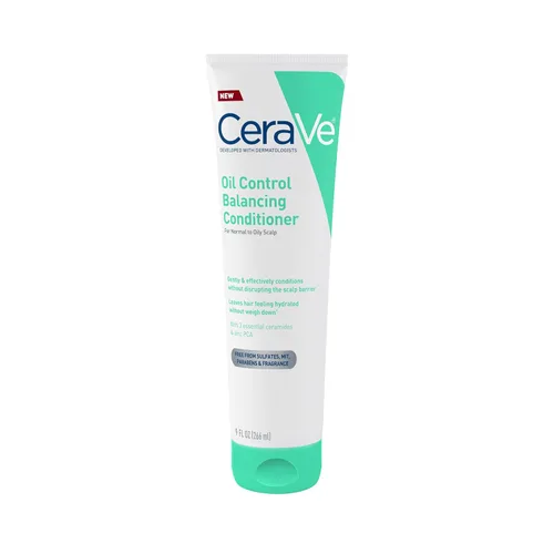 CeraVe Acondicionador Equilibrante de Control de Grasa, Acondicionador para el Cabello con Ceramidas y Ácido Hialurónico, Elimina la Grasa y Deja el