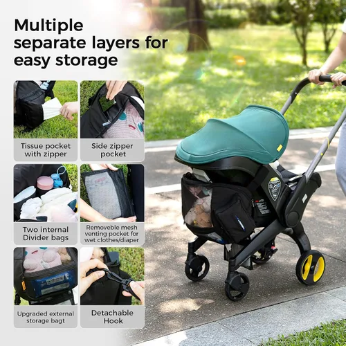 Miniatura 3 de Bolsa de almacenamiento compatible con el cochecito de asiento de automóvil Doona, accesorios de cochecito, gran capacidad, accesorios para bolsa