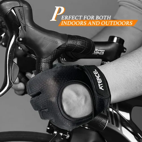 Miniatura 5 de ATERCEL Guantes de levantamiento de pesas, protección completa de la palma de la mano, guantes de entrenamiento para gimnasio, ciclismo, ejercicio