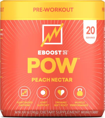 Miniatura 10 de EBOOST POW Natural - Polvo de preentrenamiento – 20 porciones – Tropical Punch – Un suplemento de preentrenamiento para el rendimiento, apoyo