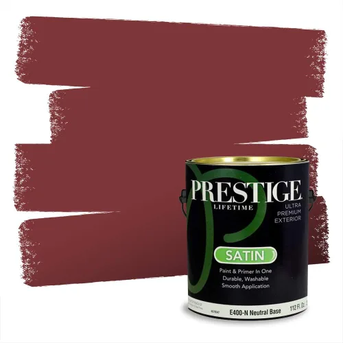 Miniatura 539 de Prestige Paints Pintura exterior e imprimación en uno, 1 galón, plano, coincidencia comparable de Valspar* Amber Rose*