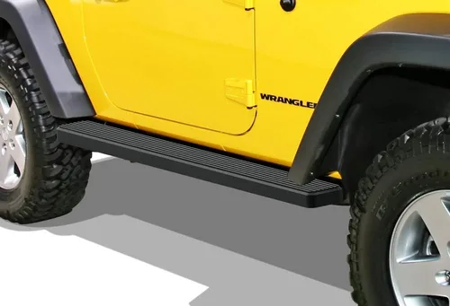 Miniatura 14 de iBoard estribos para Jeep Wrangler Sport Utility 2007-2017, 2 puertas, Negro