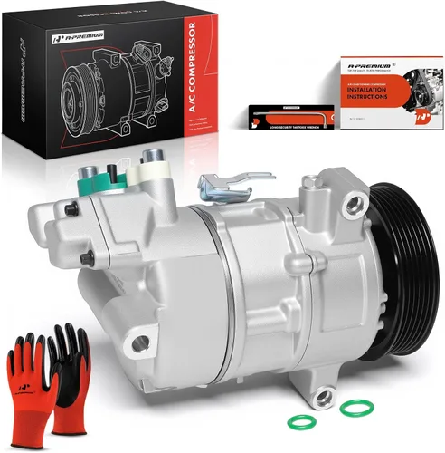 Miniatura 10 de A-Premium Compresor de aire acondicionado con embrague compatible con BMW 320i 2005 2.2L, 320i 2012-2013 2.0L, 120i 2005-2012 2.0L, 118i 2012-2013