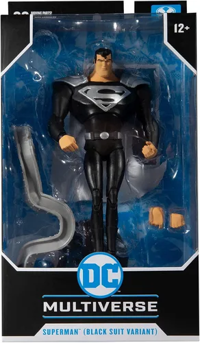 Miniatura 7 de McFarlane Toys DC Multiverse Superman Black Suit Variant (Superman: The Animated Series) Figura de acción de 7 pulgadas con accesorios