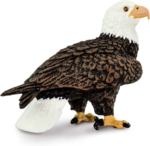 Safari Ltd. Figura de águila calva - Figura de ave realista de 6 cm - Juguete educativo para niños, niñas y niños de 3 años en adelante