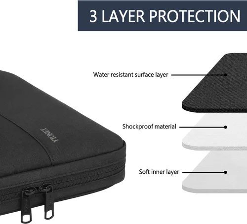 Miniatura 2 de Ytonet Funda profesional para transportar laptop de 13 a 13.3 pulgadas, delgada, con asas, resistente al agua, compatible con laptops MacBook Air
