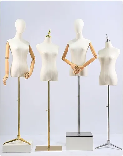 Miniatura 3 de Adjustable Female Mannequin Torso with Detachable Head & Arms - Medium Size Dress Form for Sewing, Tailoring, Jewelry Display - Perfect for Covers