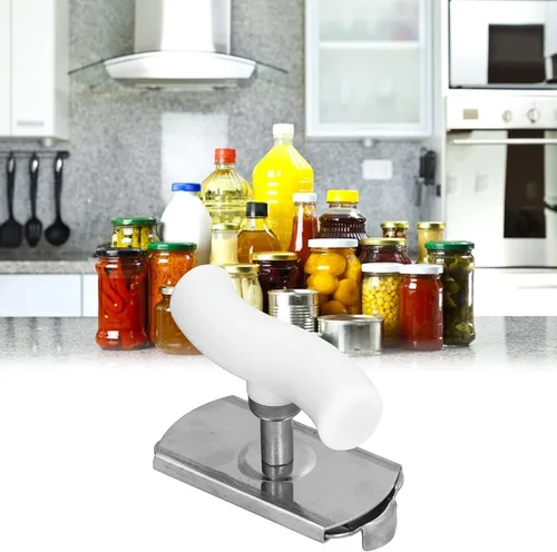 Miniatura 3 de Abrelatas de acero inoxidable, abrebotellas manual portátil, abridor de latas de alta resistencia con mango ergonómico para cocina, restaurante